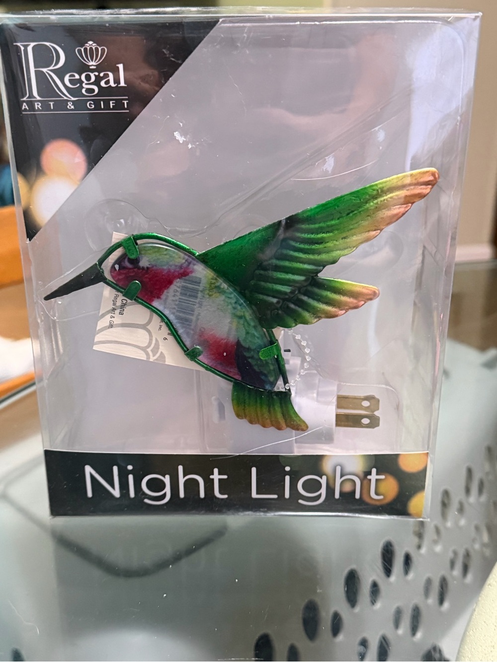 Regal Green Hummingbird Night Light